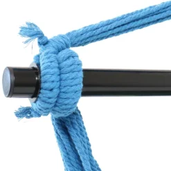 Sunnydaze Decor Sunnydaze Hanging Rope Hammock Chair Swing With Collapsible Bar For Backyard And Patio - 265 Lb Weight Capacity - Ocean Breeze -Sunnydaze Decor GUEST 447ae131 6f5a 4d78 9ecc 4c46490dcfa8