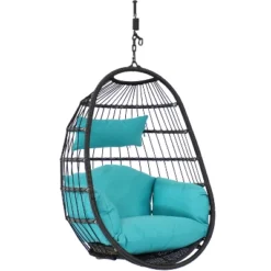 Sunnydaze Decor Sunnydaze Outdoor Resin Wicker Patio Penelope Hanging Basket Egg Chair Swing With Cushions And Headrest - 2pc 16 Sunnydaze Decor Sunnydaze Outdoor Resin Wicker Patio Penelope Hanging Basket Egg Chair Swing With Cushions And Headrest - 2pc -Sunnydaze Decor GUEST 44b1406d 0aa4 4f1d 8508 e9433e77e1b0