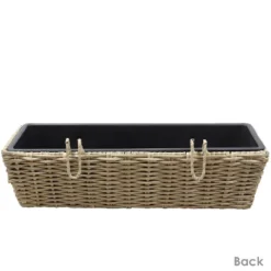 Sunnydaze Decor Sunnydaze Hanging Rectangle Polyrattan Rail Planter With Plastic Liner - 23.5" W X 7.5" D X 6.5" H 17 Sunnydaze Decor Sunnydaze Hanging Rectangle Polyrattan Rail Planter With Plastic Liner - 23.5" W X 7.5" D X 6.5" H -Sunnydaze Decor GUEST 473cc3d5 5e16 4d5a b87d 465fa0689576