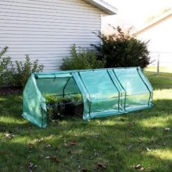 Sunnydaze Decor Sunnydaze Outdoor Portable Slanted Top Plant Shelter Mini Cloche Greenhouse With Zipper Doors - 36" - Green 17 Sunnydaze Decor Sunnydaze Outdoor Portable Slanted Top Plant Shelter Mini Cloche Greenhouse With Zipper Doors - 36" - Green -Sunnydaze Decor GUEST 4a78af9e d653 4034 9deb 835273daaf41