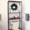 Sunnydaze Decor Sunnydaze 3 Shelf Iron And Veneer Over The Toilet Etagere Bathroom Storage Cabinet Space Saver -Sunnydaze Decor GUEST 522b1bc8 cb53 4f98 bf70 66aaff080fba