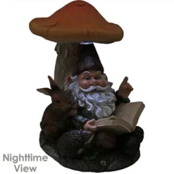 Sunnydaze Decor Sunnydaze Bernard The Bookworm Resin Indoor/Outdoor Garden Gnome With Mushroom And Solar Light - 16" H 12 Sunnydaze Decor Sunnydaze Bernard The Bookworm Resin Indoor/Outdoor Garden Gnome With Mushroom And Solar Light - 16" H -Sunnydaze Decor GUEST 53207732 b742 459c b208 0bbc8707c999