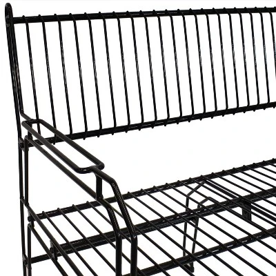 Sunnydaze Decor Sunnydaze Indoor/Outdoor Modern Furniture Steel Wire Patio Bench - Black - 30.75" H 4 Sunnydaze Decor Sunnydaze Indoor/Outdoor Modern Furniture Steel Wire Patio Bench - Black - 30.75" H - Image 2
