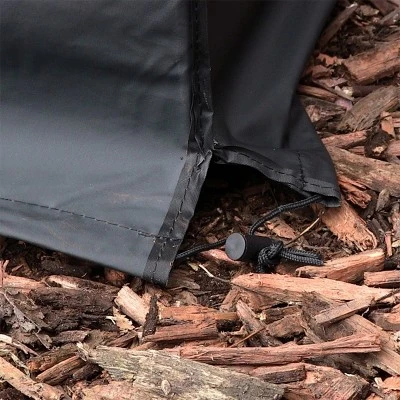 Sunnydaze Decor Sunnydaze Outdoor Weather-Resistant PVC And Polyester Square Fire Pit Bowl Cover With Drawstring And Toggle Closure - 48" - Black 4 Sunnydaze Decor Sunnydaze Outdoor Weather-Resistant PVC And Polyester Square Fire Pit Bowl Cover With Drawstring And Toggle Closure - 48" - Black - Image 2