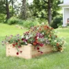 Sunnydaze Decor Sunnydaze Outdoor Rectangular Wood Raised Garden Bed For Flower, Vegetable, And Herb Gardening - 24" W X 48.25" L X 12.25" H - Brown -Sunnydaze Decor GUEST 56a31af2 ccee 4f5a b882 7c03ee499163
