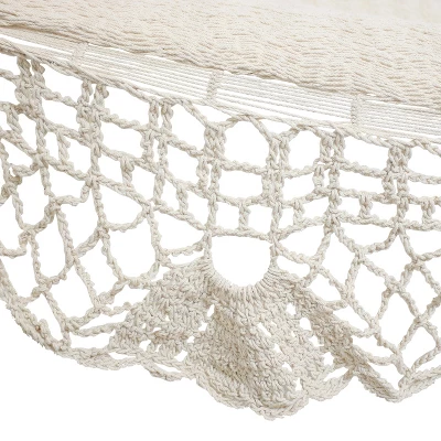 Sunnydaze Decor Sunnydaze Heavy-Duty Deluxe Hand-Woven Cotton American-Style Mayan Hammock With Spreader Bars - 770 Lb Weight Capacity 4 Sunnydaze Decor Sunnydaze Heavy-Duty Deluxe Hand-Woven Cotton American-Style Mayan Hammock With Spreader Bars - 770 Lb Weight Capacity - Image 2