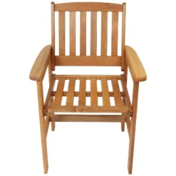 Sunnydaze Decor Sunnydaze Outdoor Meranti Wood With Teak Oil Finish Patio Table And Chairs Conversation Set - Brown - 3pc -Sunnydaze Decor GUEST 5a994a7d 2fe3 4ad2 85c4 13edacc75da3