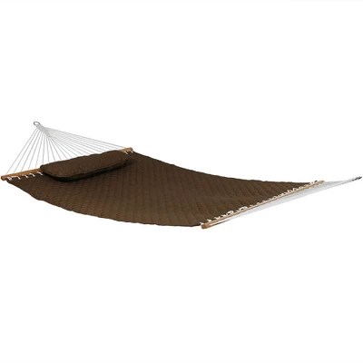 Sunnydaze Decor Sunnydaze Heavy-Duty 2-Person Quilted Designs Fabric Hammock With Spreader Bars And Detachable Pillow - 440 Lb Weight Capacity 10 Sunnydaze Decor Sunnydaze Heavy-Duty 2-Person Quilted Designs Fabric Hammock With Spreader Bars And Detachable Pillow - 440 Lb Weight Capacity - Image 8