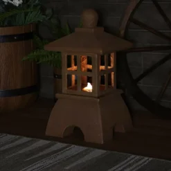 Sunnydaze Decor Sunnydaze 23"H Electric Resin Zen Lantern Outdoor Water Fountain With LED Lights -Sunnydaze Decor GUEST 5b44f10f 2ab7 48e8 8779 5b9f0418291b