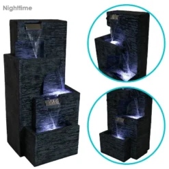 Sunnydaze Decor Sunnydaze 32"H Electric Polyresin Cascading Tower Tiered Outdoor Water Fountain With LED Lights 14 Sunnydaze Decor Sunnydaze 32"H Electric Polyresin Cascading Tower Tiered Outdoor Water Fountain With LED Lights -Sunnydaze Decor GUEST 5b67107e c019 42af a267 1d82599aa674