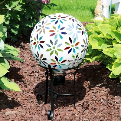 Sunnydaze Decor Sunnydaze Indoor/Outdoor Decorative Steel Scroll Gazing Ball Stand For 10" Or 12" Outdoor Garden Gazing Globes - 9" H - Black 6 Sunnydaze Decor Sunnydaze Indoor/Outdoor Decorative Steel Scroll Gazing Ball Stand For 10" Or 12" Outdoor Garden Gazing Globes - 9" H - Black - Image 4