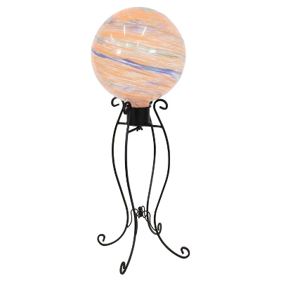 Sunnydaze Decor Sunnydaze Outdoor Graceful Curved Steel Gazing Globe Stand - 18.25" - Black 9 Sunnydaze Decor Sunnydaze Outdoor Graceful Curved Steel Gazing Globe Stand - 18.25" - Black - Image 7