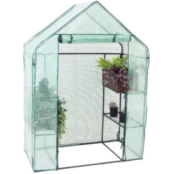Sunnydaze Decor Sunnydaze Outdoor Portable Tiered Growing Rack Deluxe Walk-In Greenhouse With Roll-Up Door - 4 Shelves - Green 17 Sunnydaze Decor Sunnydaze Outdoor Portable Tiered Growing Rack Deluxe Walk-In Greenhouse With Roll-Up Door - 4 Shelves - Green -Sunnydaze Decor GUEST 60bb5026 3be0 4e27 b9a8 474e0d957a0f