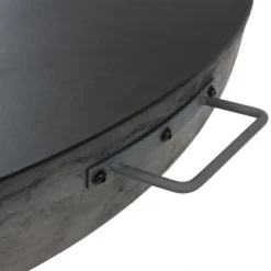 Sunnydaze Decor Sunnydaze Outdoor Camping Or Backyard Large Round Cast Iron Fire Pit With Cooking Ledge - 40" - Dark Gray -Sunnydaze Decor GUEST 61aa5639 f9bd 4c27 9094 af0fd802b1ee