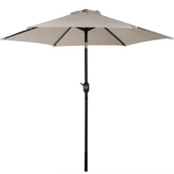 Sunnydaze Decor Sunnydaze Outdoor Aluminum Patio Table Umbrella With Polyester Canopy And Tilt And Crank Shade Control - 7.5' -Sunnydaze Decor GUEST 6257cbfb 58d8 4595 8ce5 76fd0e000528