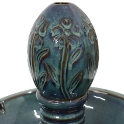 Sunnydaze Decor Sunnydaze 38"H Electric Ceramic 2-Tier Outdoor Water Feature With LED Lights, Green -Sunnydaze Decor GUEST 676203a0 5103 45a4 b8c9 04e12c0d1407