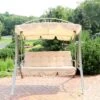 Sunnydaze Decor Sunnydaze Outdoor 3-Person Steel Patio Swing With Adjustable Canopy And Tufted Cushions, Beige 2 Sunnydaze Decor Sunnydaze Outdoor 3-Person Steel Patio Swing With Adjustable Canopy And Tufted Cushions, Beige -Sunnydaze Decor GUEST 68394cff f338 4cc0 b202 e4ead8455883