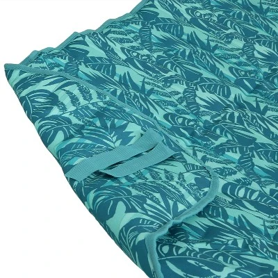 Sunnydaze Decor Sunnydaze Outdoor Weather-Resistant Polyester Quilted Hammock Cushion Pad And Hammock Pillow With Ties - Cool Blue Tropics 6 Sunnydaze Decor Sunnydaze Outdoor Weather-Resistant Polyester Quilted Hammock Cushion Pad And Hammock Pillow With Ties - Cool Blue Tropics - Image 4