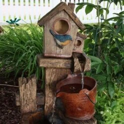 Sunnydaze Decor Sunnydaze 26"H Electric Polyresin Bluebird House And Buckets Outdoor Water Fountain 11 Sunnydaze Decor Sunnydaze 26"H Electric Polyresin Bluebird House And Buckets Outdoor Water Fountain -Sunnydaze Decor GUEST 6bd9ae1e 022d 4008 acbd d1c6aa649c70