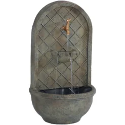 Sunnydaze Decor Sunnydaze 26"H Electric Polystone Messina Outdoor Wall-Mount Water Fountain -Sunnydaze Decor GUEST 70e169a3 e1cf 499f 8743 05f33a881e4e