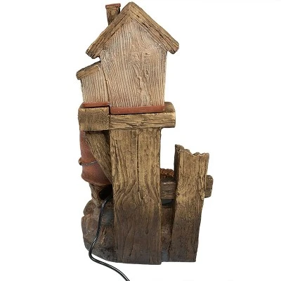 Sunnydaze Decor Sunnydaze 26"H Electric Polyresin Bluebird House And Buckets Outdoor Water Fountain 8 Sunnydaze Decor Sunnydaze 26"H Electric Polyresin Bluebird House And Buckets Outdoor Water Fountain - Image 6