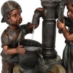 Sunnydaze Decor Sunnydaze 24"H Electric Polyresin Jack And Jill At Farmhouse Pump And Well Outdoor Water Fountain -Sunnydaze Decor GUEST 732c58d3 614a 4c8e be52 ada8a70e5341