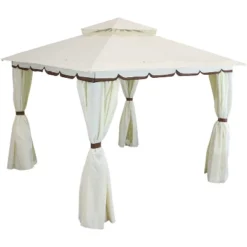 Sunnydaze Decor Sunnydaze Soft Top Rectangle Patio Gazebo With Screens And Privacy Walls For Backyard, Garden Or Deck 21 Sunnydaze Decor Sunnydaze Soft Top Rectangle Patio Gazebo With Screens And Privacy Walls For Backyard, Garden Or Deck -Sunnydaze Decor GUEST 7625a004 834e 4fe4 9107 a34dc38464b8