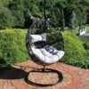 Sunnydaze Decor Sunnydaze Outdoor Resin Wicker Jackson Hanging Basket Egg Chair Swing With Cushions, Headrest, And Steel Stand Set - 3pc -Sunnydaze Decor GUEST 76c64a52 df08 49b7 aa0e ba5029eb470e