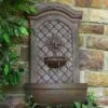 Sunnydaze Decor Sunnydaze 31"H Solar-Powered Polystone Rosette Leaf Outdoor Wall-Mount Fountain 2 Sunnydaze Decor Sunnydaze 31"H Solar-Powered Polystone Rosette Leaf Outdoor Wall-Mount Fountain -Sunnydaze Decor GUEST 77650b37 8184 4b0e b250 1df92029020a