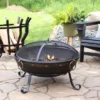 Sunnydaze Decor Sunnydaze Outdoor Camping Or Backyard Steel Victorian Fire Pit Bowl With Handles And Spark Screen - 25" - Black -Sunnydaze Decor GUEST 777b8d8b a5c2 40ce af8d 6f822e2f0be4