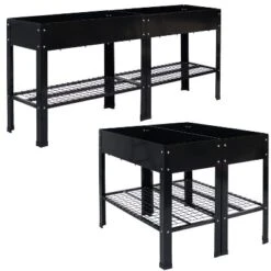 Sunnydaze Decor Sunnydaze Hot Dip Galvanized Steel Raised Garden Bed With Mesh Shelf - Set Of 2 -Sunnydaze Decor GUEST 77e090af a2c7 4a3c 9310 c6cf5fa6f643