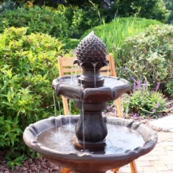 Sunnydaze Decor Sunnydaze 46" H Outdoor 2-Tier Pineapple Solar Water Fountain With Battery Backup 16 Sunnydaze Decor Sunnydaze 46" H Outdoor 2-Tier Pineapple Solar Water Fountain With Battery Backup -Sunnydaze Decor GUEST 7803ebde d513 4f82 a7c4 df70e7d1ae84