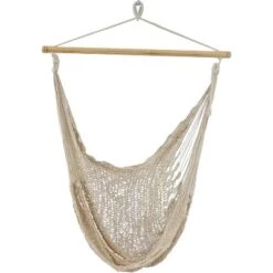 Sunnydaze Decor Sunnydaze Lightweight Cotton/Nylon Rope Outdoor Mayan Hammock Chair -Sunnydaze Decor GUEST 79336b26 57aa 40c2 878c 8ce645e2be37
