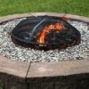Sunnydaze Decor Sunnydaze Outdoor Heavy-Duty Steel Mesh Round Camp Fire Pit Spark Screen Lid With Handle - Black -Sunnydaze Decor GUEST 7a026ff2 2769 478f ac32 cd04ee822aa5