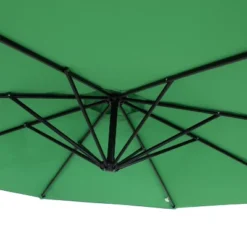 Sunnydaze Decor Sunnydaze Outdoor Steel Cantilever Offset Patio Umbrella With Air Vent, Crank, And Base - 9.25' -Sunnydaze Decor GUEST 7f54f9c8 1fd9 4372 a699 a7ac2165f402