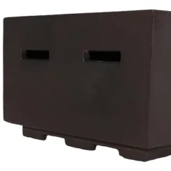 Sunnydaze Decor Sunnydaze 55,000 BTU Rectangular Outdoor Propane Gas Fiberglass Fire Pit Table With Lava Rocks - 56" L - Brown -Sunnydaze Decor GUEST 8136b111 bf1d 459d a9b9 972dd979d760