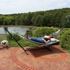 Sunnydaze Decor Sunnydaze Heavy-Duty 2-Person Quilted Designs Fabric Hammock With Spreader Bars And Detachable Pillow - 440 Lb Weight Capacity 14 Sunnydaze Decor Sunnydaze Heavy-Duty 2-Person Quilted Designs Fabric Hammock With Spreader Bars And Detachable Pillow - 440 Lb Weight Capacity -Sunnydaze Decor GUEST 8161534f 5732 4b28 a704 3230ff9d10c4