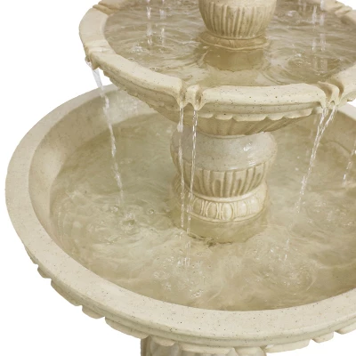 Sunnydaze Decor Sunnydaze 55"H Electric Polystone Classic Style 3-Tier Designer Outdoor Water Fountain 5 Sunnydaze Decor Sunnydaze 55"H Electric Polystone Classic Style 3-Tier Designer Outdoor Water Fountain - Image 3