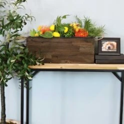 Sunnydaze Decor Sunnydaze Rectangle Decorative Indoor/Outdoor Flower And Succulent Planter Box With Handles - 20.75" W X 8.25" D X 7.75" H - Acacia Wood -Sunnydaze Decor GUEST 8560702e 38c4 40bc bf50 f5553cbc3e17