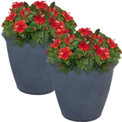 Sunnydaze Decor Sunnydaze Indoor/Outdoor Patio, Garden, Or Porch Weather-Resistant Double-Walled Anjelica Flower Pot Planter - 20" - Sable Finish 12 Sunnydaze Decor Sunnydaze Indoor/Outdoor Patio, Garden, Or Porch Weather-Resistant Double-Walled Anjelica Flower Pot Planter - 20" - Sable Finish -Sunnydaze Decor GUEST 8ac01680 eb8f 4dab 83f1 9ecaaa78ebe9