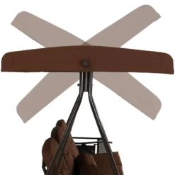 Sunnydaze Decor Sunnydaze Outdoor 3-Person Aluminum Patio Swing With Adjustable Canopy, Cushions And Pillow 11 Sunnydaze Decor Sunnydaze Outdoor 3-Person Aluminum Patio Swing With Adjustable Canopy, Cushions And Pillow -Sunnydaze Decor GUEST 8b1b9527 d8e0 4ef6 a8a1 f039f7d94890