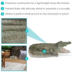 Sunnydaze Decor Sunnydaze Chloe The Crabby Crocodile Realistic Polystone Garden Statue Decor For Indoor Or Outdoor Use - 18" -Sunnydaze Decor GUEST 8c14b249 3851 44dd bf83 a8e3735252e3