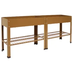 Sunnydaze Decor Sunnydaze Hot Dip Galvanized Steel Raised Garden Bed With Mesh Shelf - Set Of 2 -Sunnydaze Decor GUEST 8ec2d713 686c 469b 8c3c 815f2bd469a5