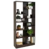 Sunnydaze Decor Sunnydaze Indoor Rosalee 9-Tier Open Bookshelf With Staggered Shelves - Coffee Brown -Sunnydaze Decor GUEST 8ecf916c e581 466a be3b df9cff41802b