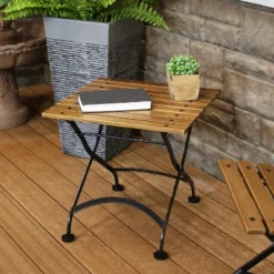 Sunnydaze Decor Sunnydaze Indoor/Outdoor Chestnut Wood Folding Square Patio Accent Side Table - 20" - Brown 13 Sunnydaze Decor Sunnydaze Indoor/Outdoor Chestnut Wood Folding Square Patio Accent Side Table - 20" - Brown -Sunnydaze Decor GUEST 8ee83799 f855 456f 96c9 4dda796eceb2