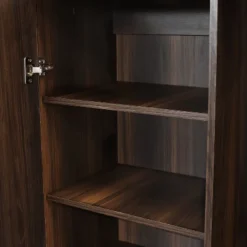 Sunnydaze Decor Sunnydaze Indoor Lavina Wine Cabinet With Glass And Bottle Storage Shelves - Coffee Brown -Sunnydaze Decor GUEST 90a8716c c51c 402e 8809 7ac6dafbe382