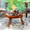 Sunnydaze Decor Sunnydaze Outdoor Camping Or Backyard Round Cast Iron Rustic Fire Pit Bowl With Handles -Sunnydaze Decor GUEST 918edf6a 11fc 4401 a067 ca0397dc738c