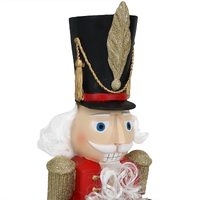 Sunnydaze Decor Sunnydaze Indoor/Outdoor Porch Or Living Room Polyresin Friedrich The Nutcracker With Sign Christmas Holiday Decoration - 36" 4 Sunnydaze Decor Sunnydaze Indoor/Outdoor Porch Or Living Room Polyresin Friedrich The Nutcracker With Sign Christmas Holiday Decoration - 36" - Image 2