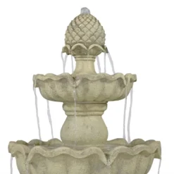 Sunnydaze Decor Sunnydaze 51"H Electric Polyresin And Fiberglass 3-Tier Pineapple Top Outdoor Water Fountain -Sunnydaze Decor GUEST 9305fd57 7797 4338 9f66 708d983f822d