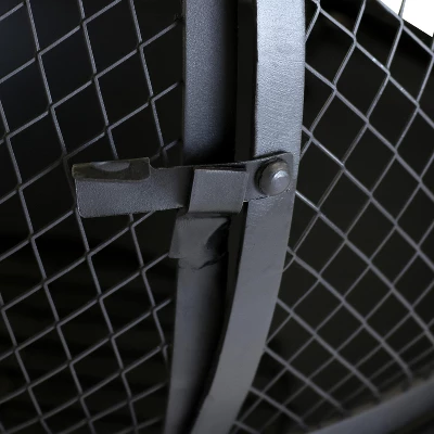 Sunnydaze Decor Sunnydaze Outdoor Backyard Patio Steel Wood-Burning Fire Pit Chiminea With Rain Cap And Mesh Sides - 66" - Black 6 Sunnydaze Decor Sunnydaze Outdoor Backyard Patio Steel Wood-Burning Fire Pit Chiminea With Rain Cap And Mesh Sides - 66" - Black - Image 4